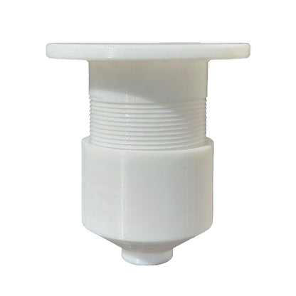 White plastic fitting on a white background